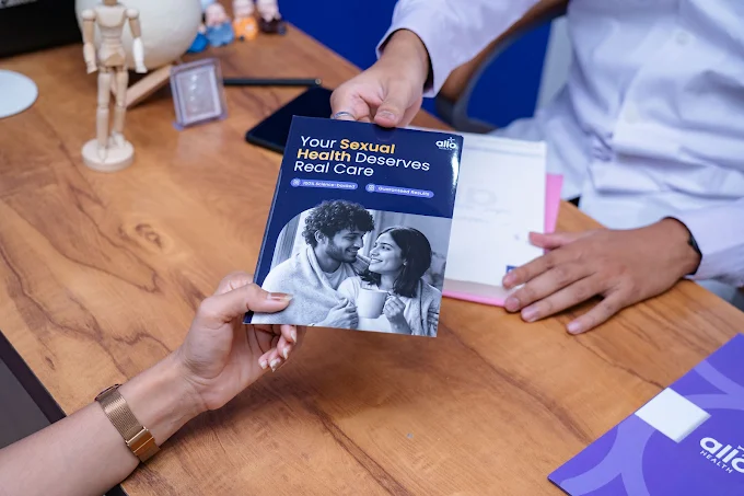 Sexual health consultation material at Allo Health Clinic